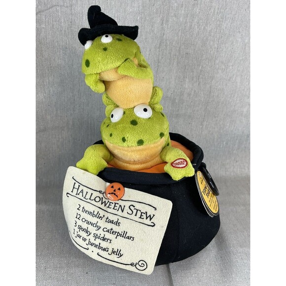 HALLMARK HALLOWEEN Tremblin' Toads  Animated Decor Sings NWT Tested Works - Picture 1 of 10